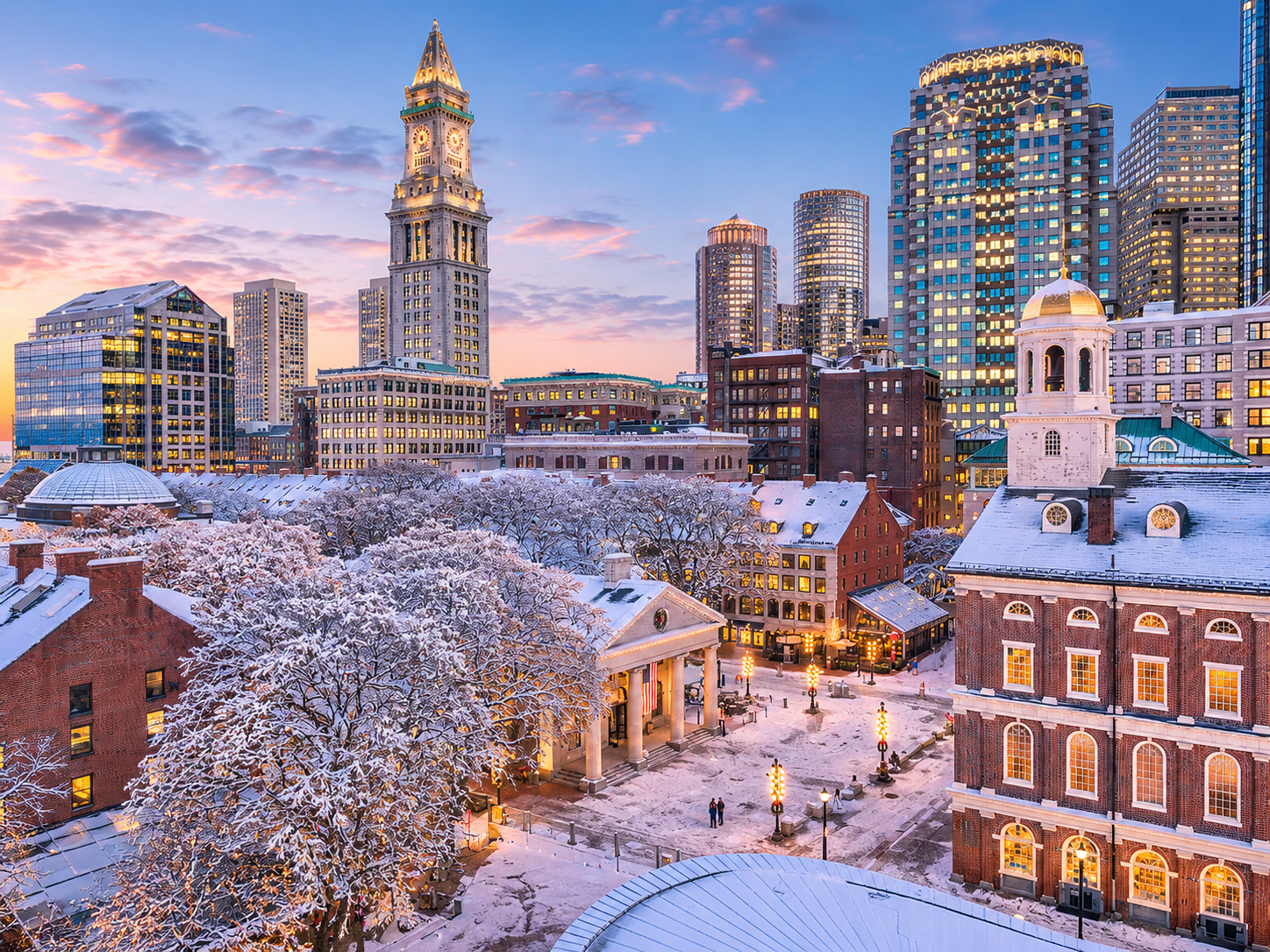 Boston in the snow